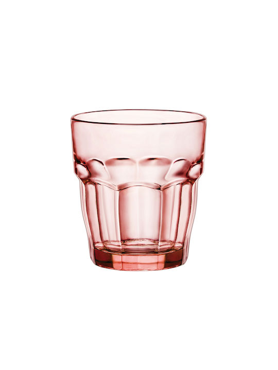 Bormioli Rocco Rock Bar Set of Glasses made of Glass in Pink Color 370ml 6pcs