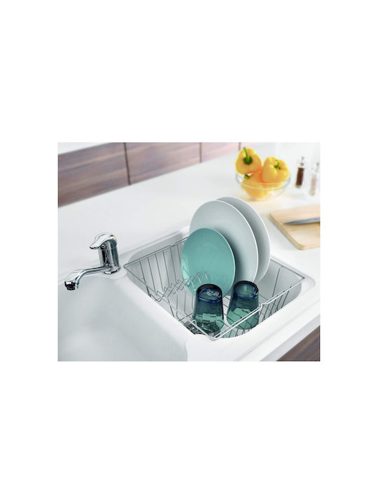 Metaltex Aquatex Στραγγιστήρι Νεροχύτη Μεταλλικό Γκρι 35x30x11cm