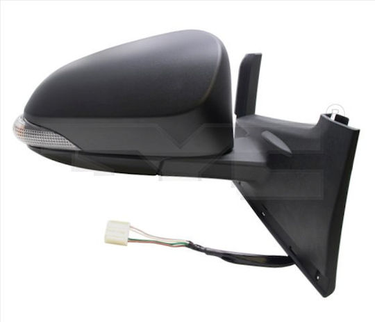 Car Right Side Mirror Manual with Flash for Toyota Yaris 2011-2014