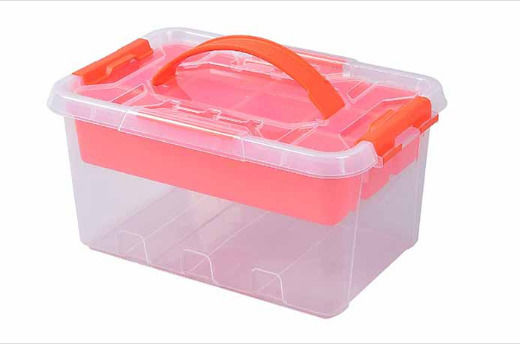Tactix Plastic Storage Box with Lid Transparent 40.4x30.4x18.7cm