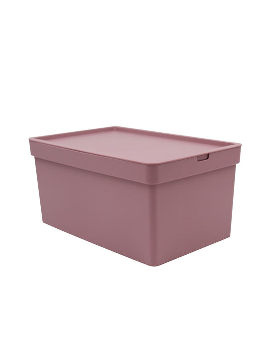 Viomes Nova Plastic Storage Box with Lid Pink 35x25.5x13.5cm 1pcs