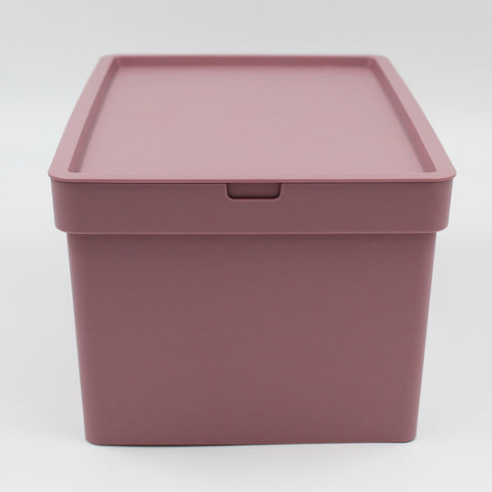 Viomes Nova Plastic Storage Box with Lid Pink 35x25.5x13.5cm 1pcs