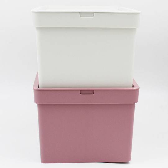 Viomes Nova Plastic Storage Box with Lid Pink 35x25.5x13.5cm 1pcs