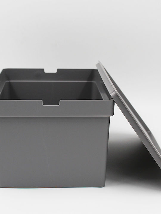 Viomes Nova Plastic Storage Box with Lid Gray 35.5x26.5x13.5cm 1pcs