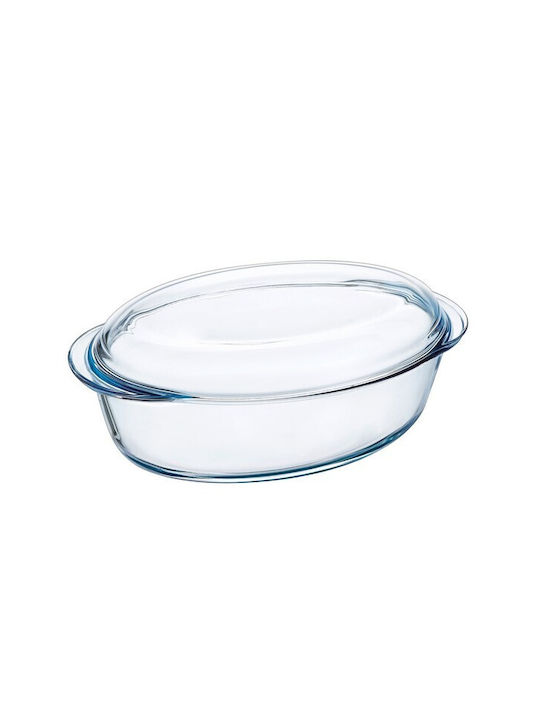 Pyrex Dutch Oven Oval Glass with Glass Lid 38x22cm 1pcs