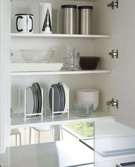 Yamazaki Metallic Cabinet Dish Rack 11.5x16x20cm White