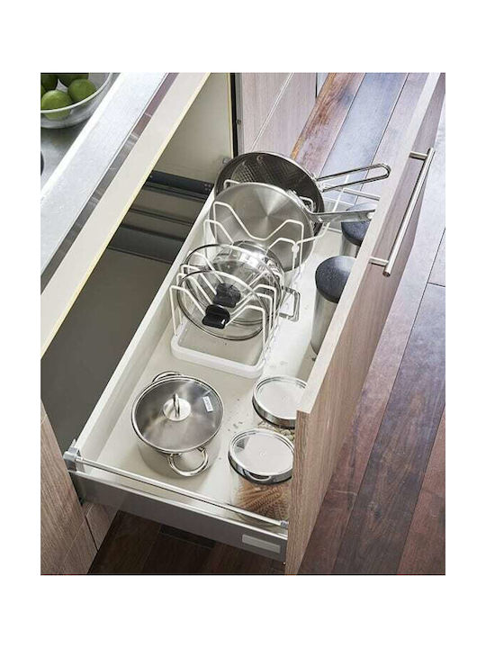 Yamazaki Metallic Cabinet Dish Rack 45x20x17.5cm White