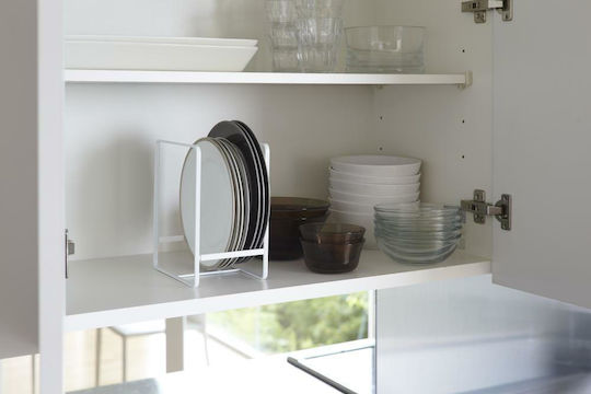 Yamazaki Metallic Cabinet Dish Rack 11.5x16x20cm White