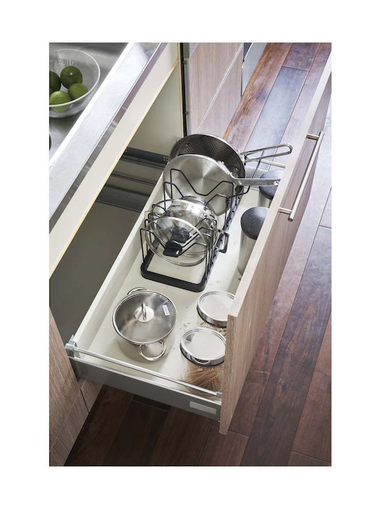 Yamazaki Cabinet Dish Rack Metallic in Black Colour 20x45x17.5cm