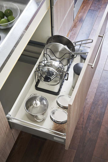 Yamazaki Cabinet Dish Rack Metallic 45x20x17.5cm Black