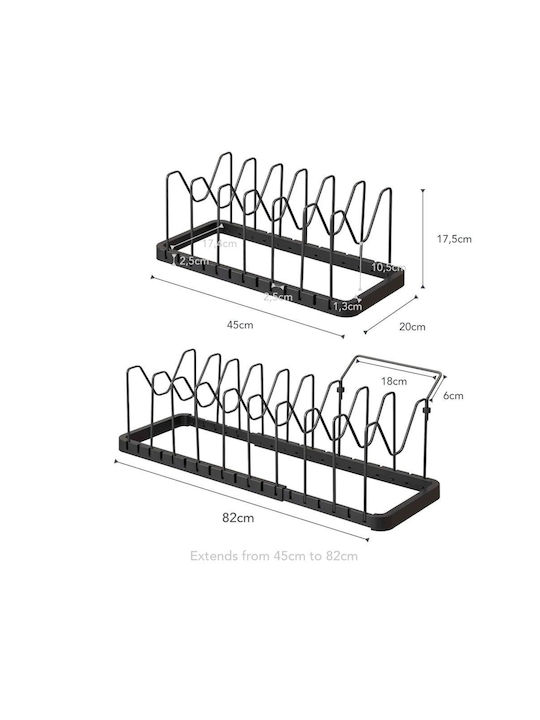 Yamazaki Metallic Cabinet Dish Rack 45x20x17.5cm White