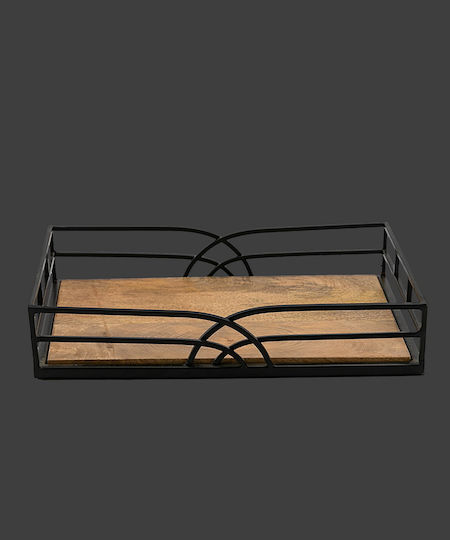 La Vista Wedding Tray Metallic / Wooden Brown 1pcs