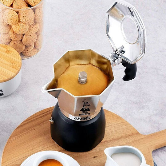 Bialetti New Brikka Μπρίκι Espresso 2cups Ασημί