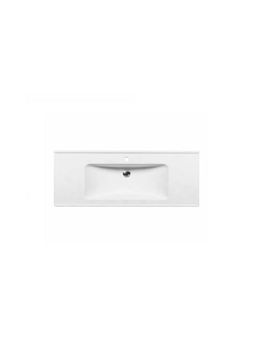 Martin Slim 120 Ένθετος Νιπτήρας Πορσελάνης 120x46x16.5cm Γυαλιστερή Πορσελάνη