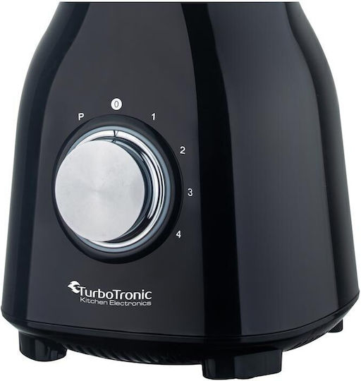 Turbotronic TT-BG6 Μαύρο Μπλέντερ με Γυάλινη Κανάτα 1.5 lt 1400W Μαύρο