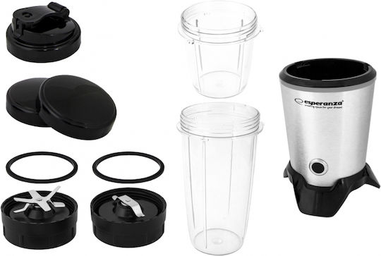 Esperanza Blender With Plastic Jug 1 Lt 1000W Inox EKM028