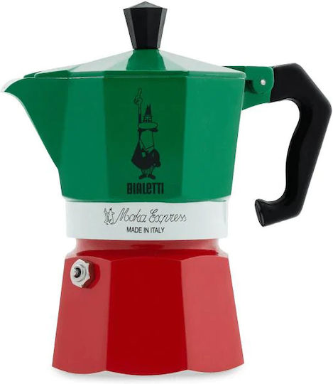 Bialetti La Mokina Italia Tricolore Espresso Pot 1 Cup Multicolour
