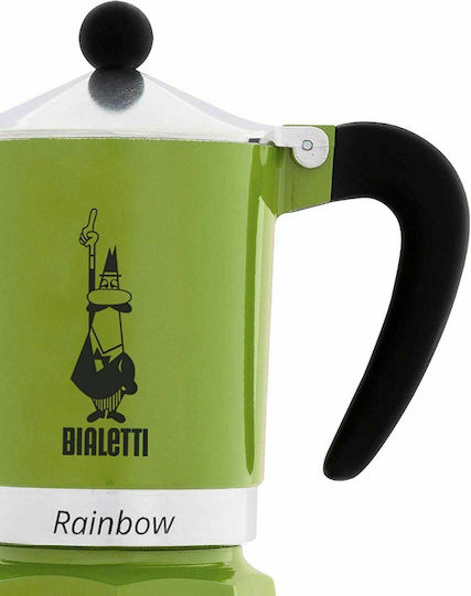 Bialetti Rainbow Stovetop Espresso Pot 1 Cups Green