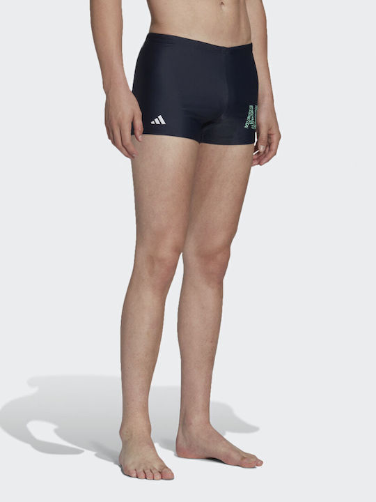 Wording Men's Swimwear Shorts Legend Ink / Pulse Mint with Patterns