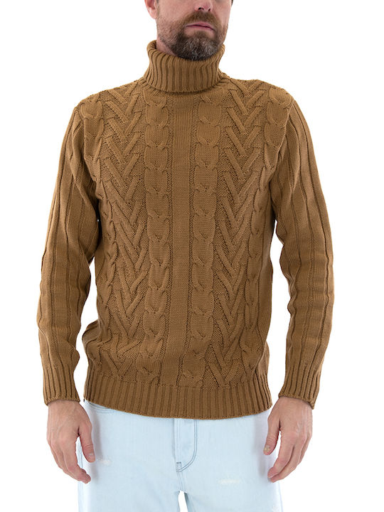 RASPINI TURTLENECK KNITWEAR MEN RASPINI ΚΑΦΕ (R816M)