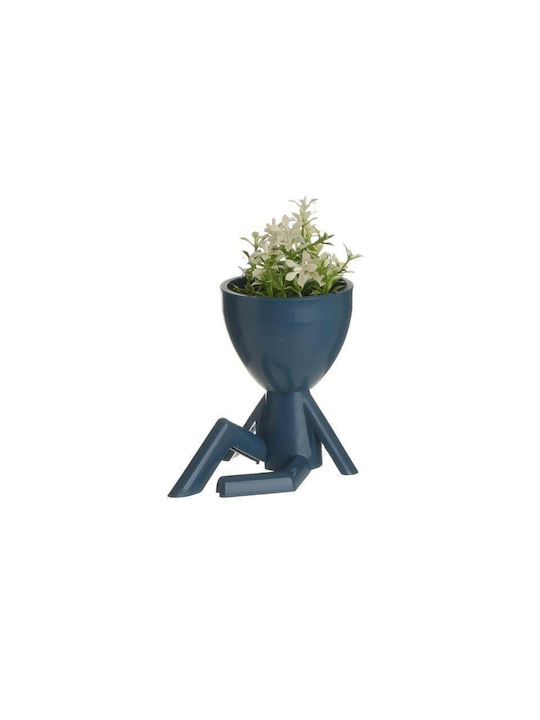 Click Artificial Plant in Small Pot Blue 14cm 1pcs (Various Colors)