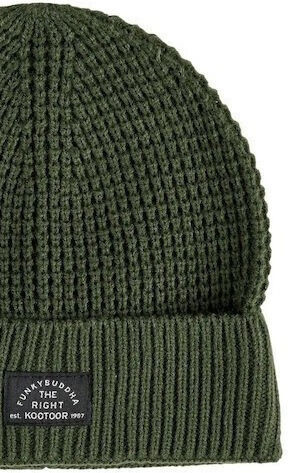 Beanie Männer Beanie Gestrickt in Khaki Farbe