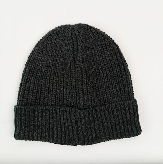 Beanie Unisex Beanie with Rib Knit in Gray color