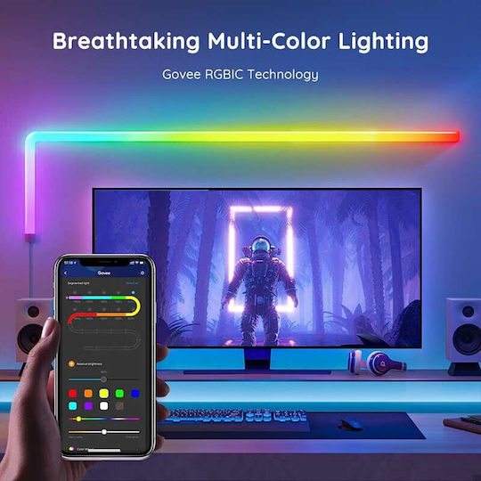Govee Smart Διακοσμητικό Φωτιστικό Glide Wall Light 6+1 LED RGBIC Μπάρα 7τμχ