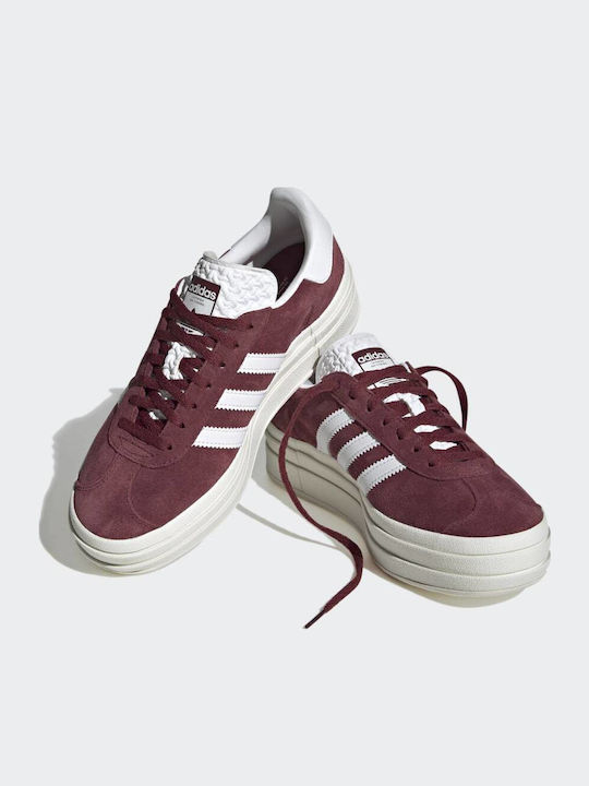 Gazelle Bold Flatforms Sneakers Shadow Red / Cloud White / Core White