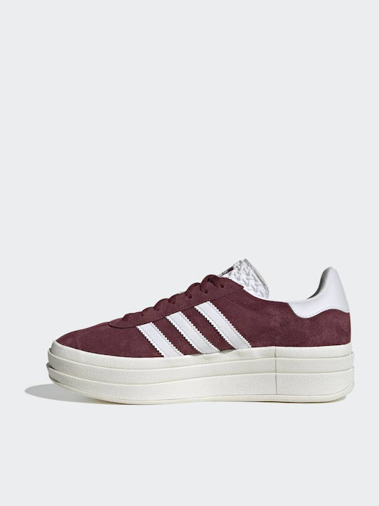 Gazelle Bold Flatforms Sneakers Shadow Red / Cloud White / Core White