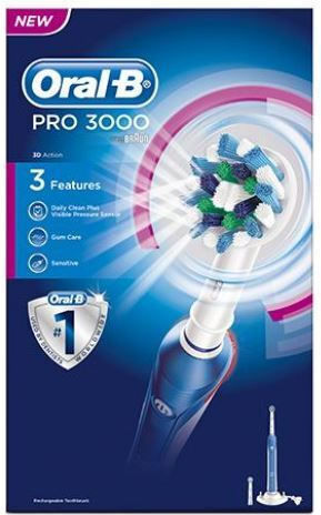Oral-B Pro 3000 Electric Toothbrush with Timer and Pressure Sensor