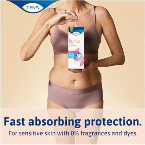 Tena Lights Long Women's Incontinence Pad Heavy Flow 3 Drops 20pcs