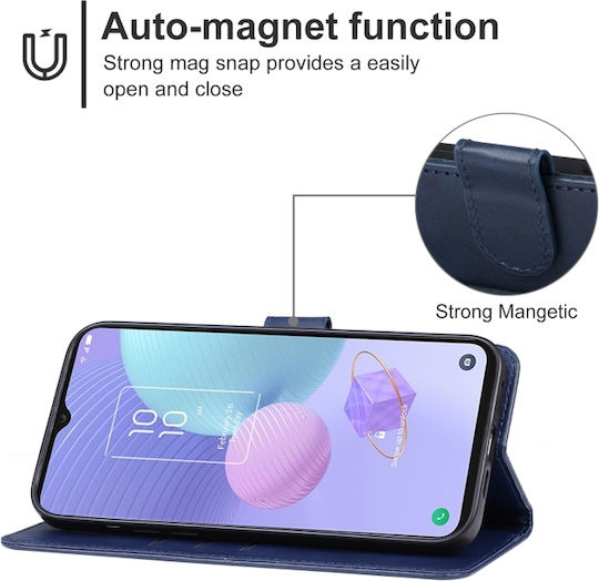 Wallet Piele artificială Albastru (TCL 405)