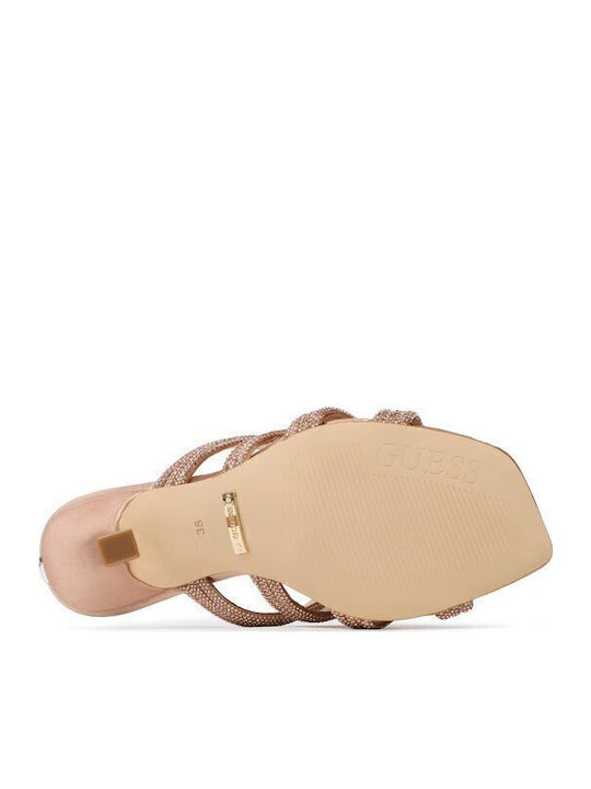Sandale cu strasuri Bronz