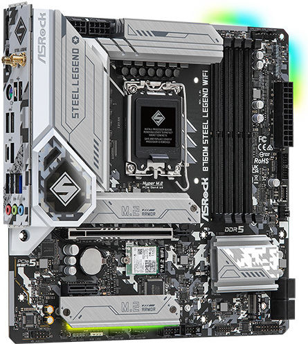 ASRock B760M Steel Legend WiFi Motherboard Micro ATX με Intel 1700 Socket 90-MXBL70-A0UAYZ