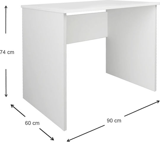 Desk Kalen Wooden White 90x60x74cm