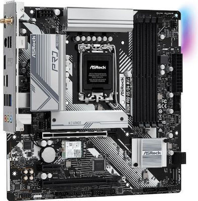 ASRock B760M Pro RS/D4 WiFi Mainboard Micro ATX mit Intel 1700 Sockel