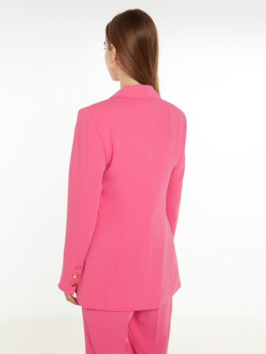 Toi&Moi Women's Waisted Blazer Pink