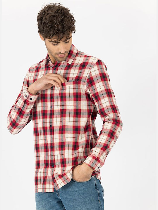 TIFFOSI Men's Shirt Red Check