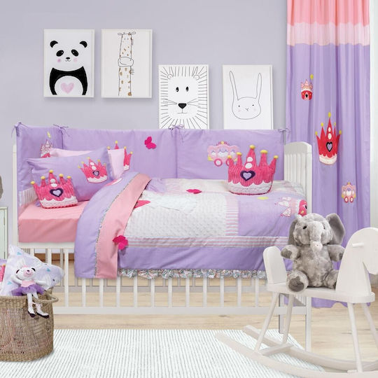 Das Home Princess 6398 Baby Quilt Set Cotton Multicolour 110x150cm