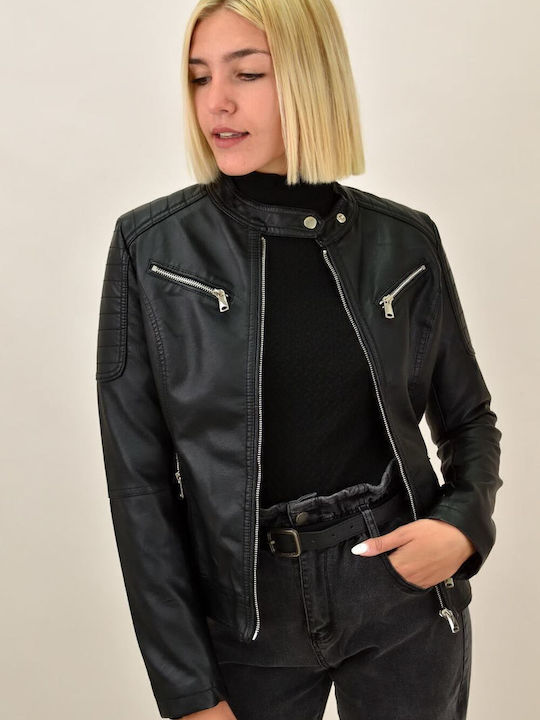 Γυναικείο Biker Jacket Μαύρο