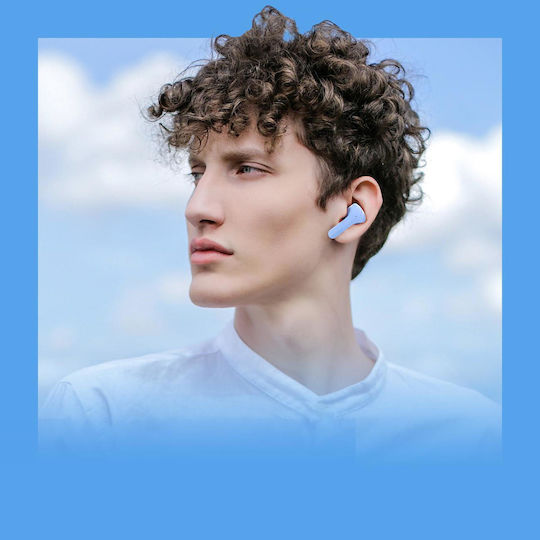 Acefast T6 In-ear Bluetooth Handsfree Ακουστικά με Αντοχή στον Ιδρώτα και Θήκη Φόρτισης Ice Blue