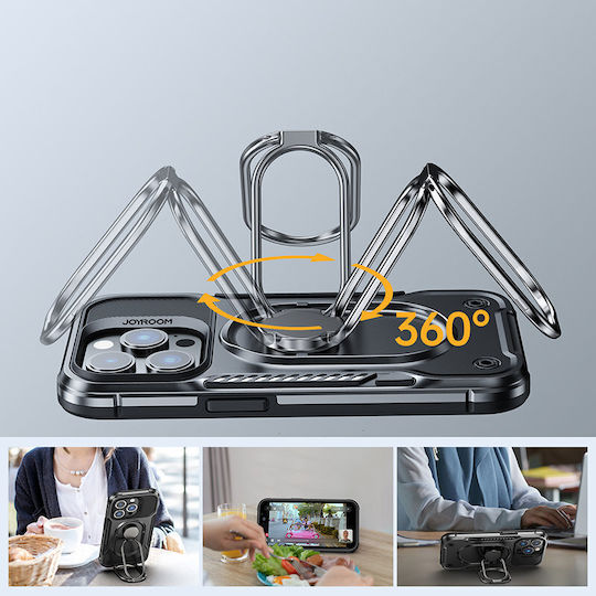 Joyroom Dual Hinge Armored Back Cover Πλαστικό / Σιλικόνης 1.5mm Μαύρο (iPhone 14 Pro)