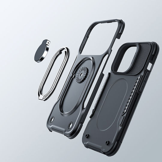 Joyroom Dual Hinge Armored Back Cover Πλαστικό / Σιλικόνης 1.5mm Μαύρο (iPhone 14 Plus)