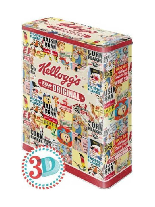 Nostalgic Art Box Cereals with Lid Metallic 19x8x26cm