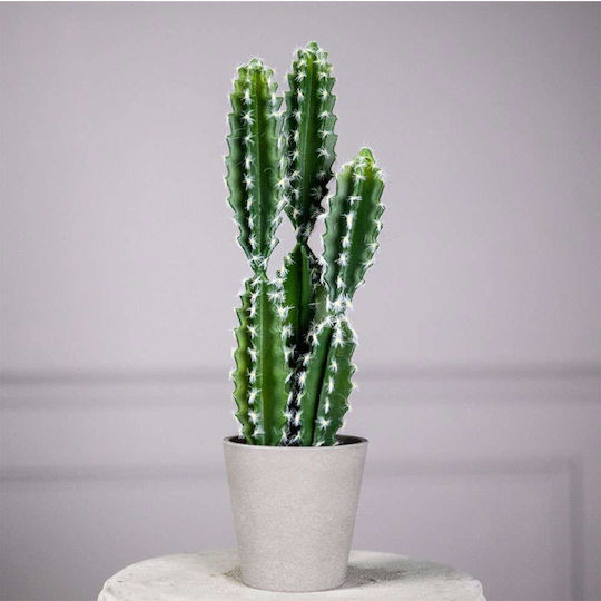 Изкуствено растение в саксия Кактус Еуфорбия Caerulescens Green 50см Supergreens