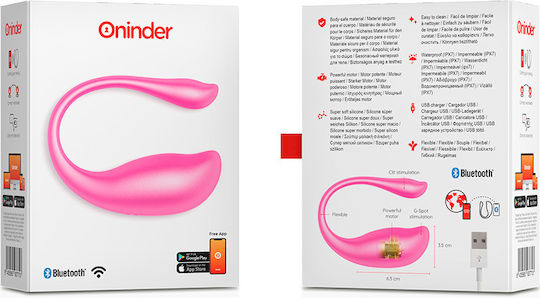 Oninder Δονητής Egg με Remote Control Vibrating Egg Pink