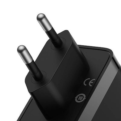 Baseus Încărcător Fără Cablu GaN cu Port USB-A și 2 Porturi USB-C 140W Livrarea energiei Negruς (GaN5 Pro)