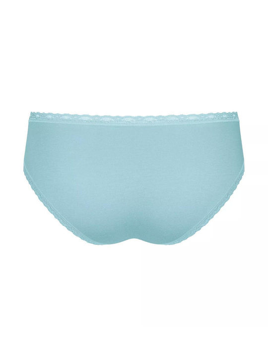 24/7 Weekend Hipster Βαμβακερά Women's Slip 3Pack with Lace Blue / Ciel / Black