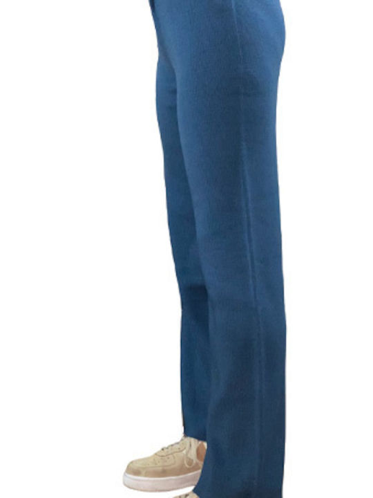 Women's knitted pants blue Idigo One Size